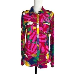 BCBG MaxAzria Urban Explosion Women's Long Sleeve Blouse